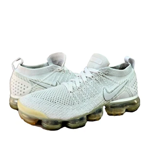 NIKE Air VaporMax Flyknit 2 Sz 8.5 White Vast Grey 942842-105 - Picture 1 of 14