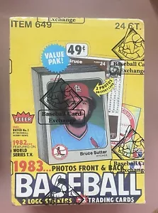 1983 Fleer Baseball Cello Box - BBCE Wrapped (Gwynn, Sandberg, Boggs RC) - Picture 1 of 6