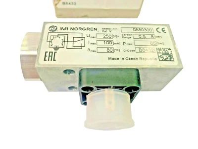 Interruptor de presión neumático IMI NORGREN 18D 0880300 G1/4 0,5 .. 8 bar Foto 1 de 3