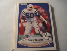Fleer Football Card #228 Duane Bickett Indianapolis Colts LB