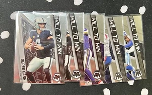 2022 Panini MOSAIC Football - WILL TO WIN INSERTS #1-20 - You Pick Singles - Picture 1 of 10
