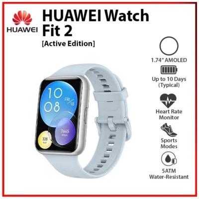 Huawei Watch Fit 2 Active Edition AMOLED Bluetooth Android iOS Smartwatch BLUE  - Image 1 of 4