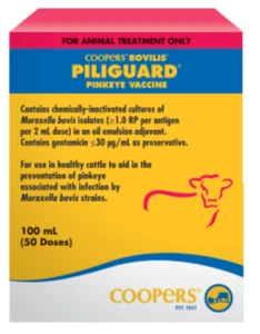 Intervet Piliguard 100mls 50 Doses Pinkeye Vaccine Livestock Cattle Health Agri - Picture 1 of 12