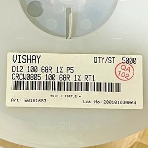 VISHAY 68 Ohm ± 1% 0,125W, 1/8W 0805 Oberflächenmontage Widerstände - 1000 oder 5000 Stück - Bild 1 von 5