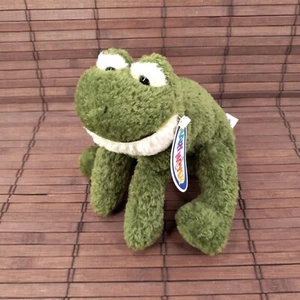 Mary Meyer Lil' Freddie Frog Green 8" Floppy Bean Bag Plush - Picture 1 of 9