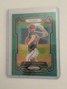 2024 PRIZM A.J. SMITH-SHAWVER CANNOCCHIALE DA PUNTAMENTO VERDE PRIZM PROSPECT SP#15/75-BRAVE RC-#95 - Foto 1 di 2