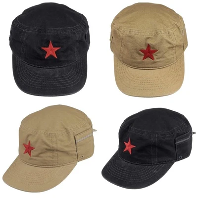 Army military cap étoile accent latérale fermeture éclair casquette militaire - Photo 1/3