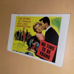 Postal de película No Time To Be Young (1957) 8,5"x5,5" Robert Vaughn Roger Smith - Imagen 1 de 2