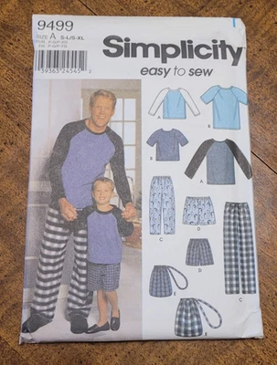 SIMPLICITY /  9499 /  Men's and Boy's Loungewear / Size A - Image 1 of 2