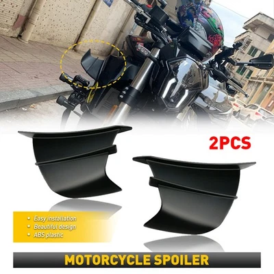 Alerón lateral deflector ala de fibra de carbono negro EXXI para motocicleta Foto 1 de 4