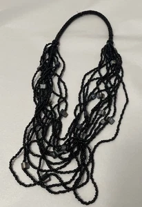 Glass Shell Bead Necklace 22” Long - Picture 1 of 6