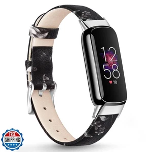 Vancle Cinturino in Pelle Compatibile con Fitbit Luxe Band, Cinturino in Pelle Slim Adju - Foto 1 di 5