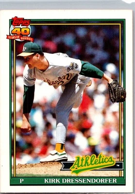 1991 Topps Traded Kirk Dressendorfer Oakland Athletics #35T - Image 1 of 2