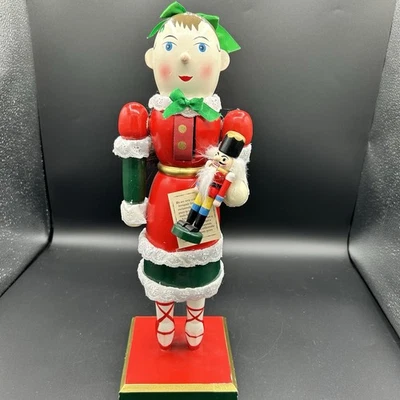 Bailarina de madera Cascanueces Navidad 2007 14 pulgadas Foto 1 de 4