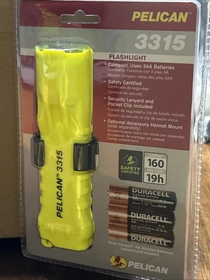 PELICAN 3315 LED Waterproof Flashlight 19-hour Neon Yellow ‎033150-0103-245 - Image 1 of 4