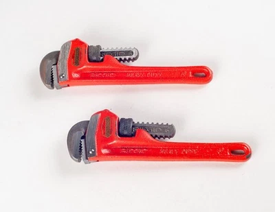 RIDGID ~ 6 inch Heavy Duty Pipe Wrenches LOT of 2 ~ Vintage USA - Image 1 of 4