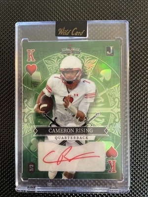 2023 Wild Card 1/3 Rookie Auto Emerald Holo Prizm Cameron Rising King Hearts - Image 1 of 2
