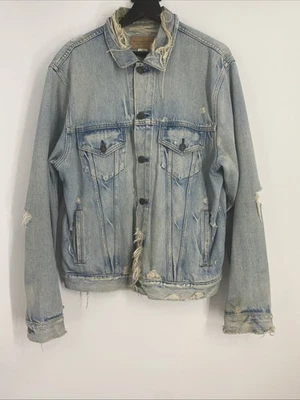 Мужская джинсовая куртка Ralph Lauren Denim Supply Trucker Jacket Large Denim Thrashed Distress  - Изображение 1 из 4