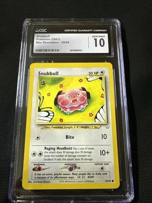 Snubbull CGC 10 Neo Revelation 55/64 2001  Mint Graded - Image 1 of 2