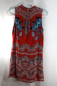 Angie Women's Sz M High neck Dress red floral - Picture 1 of 4