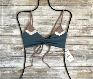 TOP (S) DE BIKINI REVERSIBLE BLOQUE DE COLOR HALEY L* SPACE SWIM NUEVO CON ETIQUETAS - Imagen 1 de 15