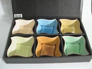 Set of 6 Sushi Soy Sauce Dipping Dish Bowls - Picture 1 of 6
