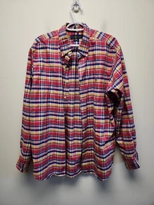 Ralph Lauren Red Yellow Blue Plaid Long Sleeve Button Down Collared Shirt XL - Picture 1 of 6