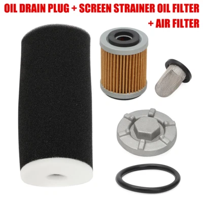 Filtro colador tapón de drenaje de aceite y filtro de aire para Yamaha Warrior Raptor Wolverine Foto 1 de 4