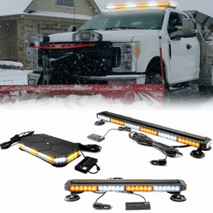 White Amber Strobe Beacon Light Rooftop Emergency Warning for Pickup Snowplow - Picture 1 of 35