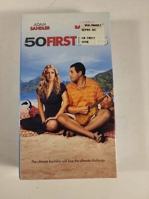50 First Dates 2004 VHS Drew Barrymore Adam Sandler Sean Astin Sony Seal - Image 1 of 4