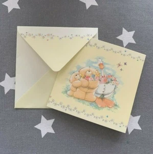 MINI / SMALL CUTE FOREVER FRIENDS SQUARE CARDS FLORAL HALLMARK ANY OCCASION - Picture 1 of 5