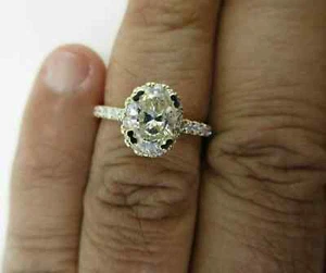 1.60 Carat 18K Gold Diamond Engagement Ring Center=1.10 Carat I-SI3 Value=$12K+ - Picture 1 of 13