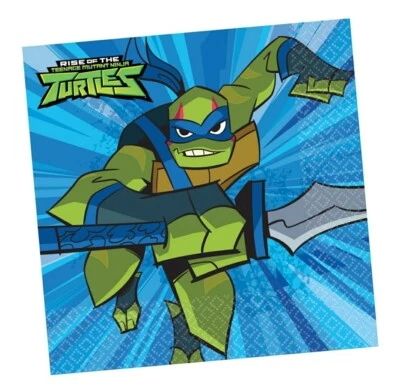 Teenage Mutant Ninja Turtles Beverage Napkins (16) 2 Ply Birthday Party Supplies - Image 1 of 3