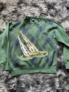 Vintage 90s Nautica Cup Scotland Sailboat Sweater Mens XL Boat Nautical EUC - Bild 1 von 6