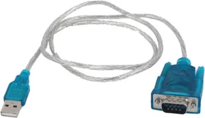 2.5FT USB 2.0 to Serial RS323 DB9 9Pin Adapter Cable PDA Cord GPS Converter Blue - Afbeelding 1 van 3