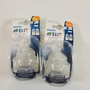 Avent Fast Flow Anti Colic Nipples Lot 6m+ - Picture 1 of 2