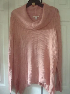 Suéter cuello capucha para damas talla XL rosa nuevo con etiquetas - Imagen 1 de 2