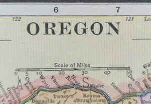 Vintage 1899 OREGON Map 14"x11" ~ Old Antique Original PENDLETON ROSEBURG OR - Picture 1 of 7
