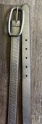 LODIS Cinturón de Cadera Cuero Brillo Bronce Metálico Ajustable Deslizable Pequeño Foto 1 de 4