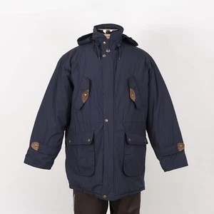 Mens Vintage Insulated Winter Jacket Size Large Hooded - Picture 1 of 12