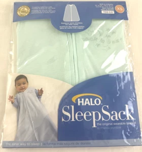 Halo Sleep Sack XS  0-3M Mint Green 100% Cotton Safeway Sleep Wearable Blanket - Picture 1 of 6