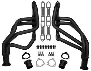 NEW 66-74 MOPAR LONG TUBE HEADERS,383-440 BIG BLOCK,BLACK,DODGE CHARGER,PLYMOUTH - Picture 1 of 1