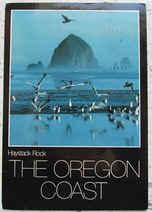 Haystack Rock and Seagulls The Oregon Coast 1984 Postcard - Picture 1 of 2