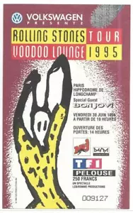 RARE / CONCERT TICKET TICKET - THE ROLLING STONES: LIVE A PARIS ( FRANCE ) 1995 - Picture 1 of 2