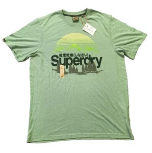Superdry Mens Great Outdoors Grapic Tee Winter Mint Marl Size Xxl - Picture 1 of 3
