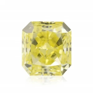 Diamantes naturales amarillos intensos de lujo de 0,40 TCW corte radiante SI1 diamante hecho a mano - Imagen 1 de 9