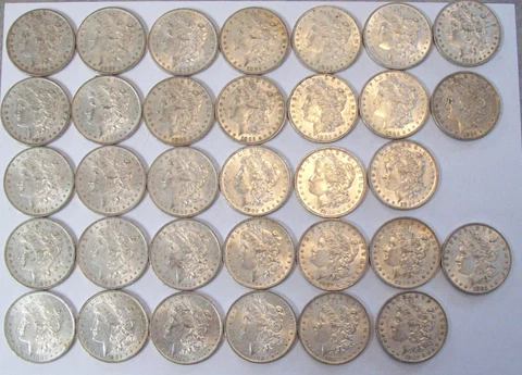 1882-O MORGAN DOLLAR Dealers Lot of 33 Coins priced INDIV.Each AU to AU++ #28C85 Cover