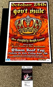 GOV’T MULE Band SIGNED Tour Poster JSA COA Warren Haynes - Picture 1 of 2