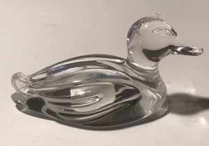 Princess House 24% Lead Crystal Duck Collection Germany Paperweight 4.5” Long - Picture 1 of 9