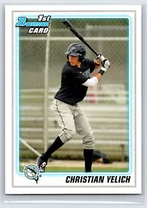 2010 Bowman Chrome Christian Yelich prima carta Bowman #BDPP78 COME NUOVA! - Foto 1 di 2